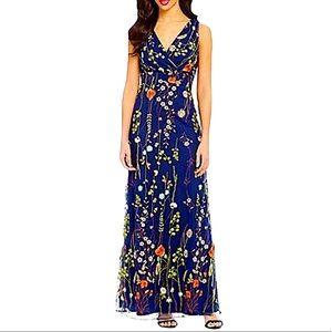 Floral Embroidered Maxi Dress Size S.
